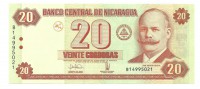 Никарагуа. Банкнота 20 кордоба  2006 год.  UNC.