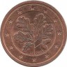 Монета 2 цента. 2011 год (D), Германия.