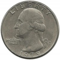 Вашингтон. Монета 25 центов. 1979 год, (D). Денвер, США.