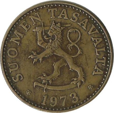 Монета 50  пенни. 1973 год, Финляндия.