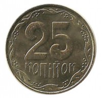 Монета 25 копеек. 2012 год, Украина.UNC.