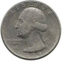 Вашингтон. Монета 25 центов. 1979 год, Филадельфия, США.