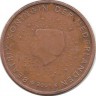 Нидерланды. Монета 2 цента. 2001 год. 