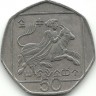 ​Похищение Европы. Монета 50 центов. 1996 год, Кипр.