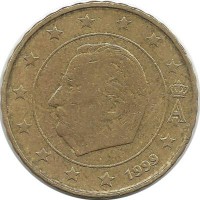 Бельгия. Монета 10 центов. 1999 год.  