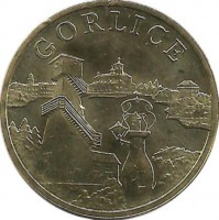 Горлице. Монета 2 злотых, 2010 год, Польша.
