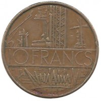 10 франков 1974 год, Франция.