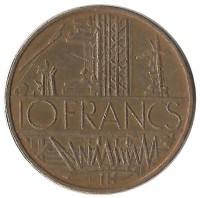 10 франков 1975 год, Франция.