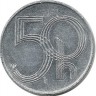 Монета 50 геллеров. 1996 год, Чехия.  