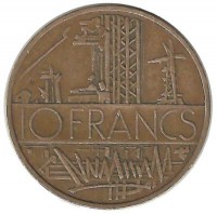 10 франков 1977 год, Франция.