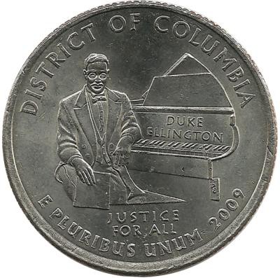 Округ Колумбия (District of Columbia). Монета 25 центов (квотер), 2009 г. P. CША. 