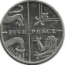 ​Монета 5 пенсов 2014 год. Великобритания.​