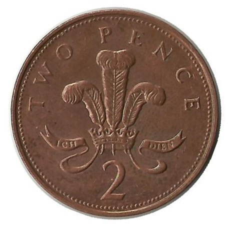 Монета 2  пенса 1997г. (магнитная). Великобритания.