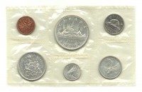Набор 6 монет 1965 г. Канада.  BUNC.