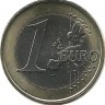 Монета 1 евро, 2015 год, Литва. UNC.