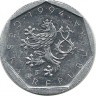 Монета 20 геллеров. 1994 год, Чехия. b с короной.