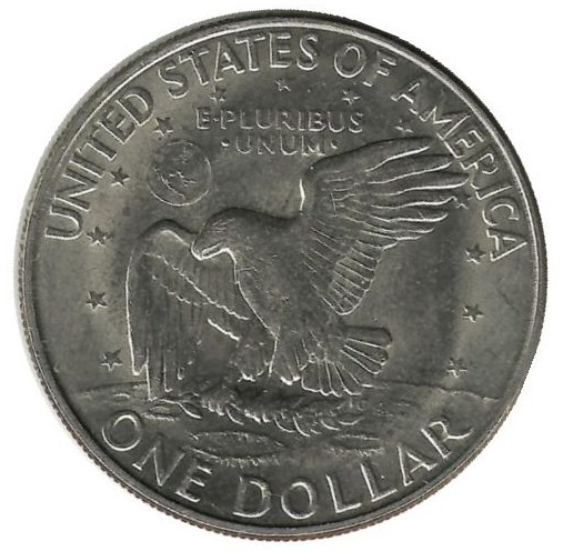 Монета 1 доллар. 1971 г. Eisenhower Dollar (D - Денвер)