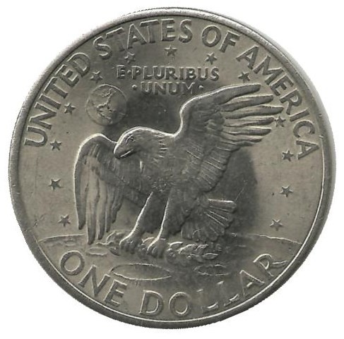 Монета 1 доллар. 1971 г. Eisenhower Dollar