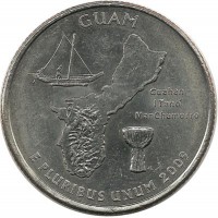 Гуам (Guam). Монета 25 центов (квотер), 2009 г. P. CША. 