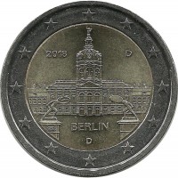 Берлин.Федеральные земли Германии. Монета 2 евро, 2018 год, (D) . Германия. UNC.