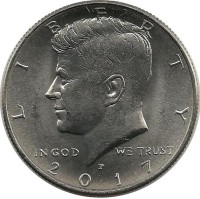 Монета 1/2 доллара. 2017 год (P)- Филадельфия. США. UNC.