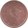 Монета 2 цента, 2015 год, Эстония.   