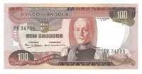 Банкнота 100 эскудо. 1972 год. Ангола. UNC.