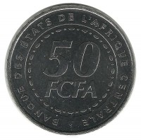 Монета 50 франков . 2006 год, Центральная Африка. UNC.