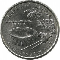 Американское Самоа (American Samoa). Монета 25 центов (квотер), 2009 г. D. CША.