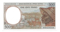 Центрально-Африканская Республика. Банкнота 500 франков. 1993-2000 г. Без даты. Литера F. UNC.