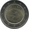 Балтийская культура. Монета 2 евро, 2016 год, Литва. UNC.  