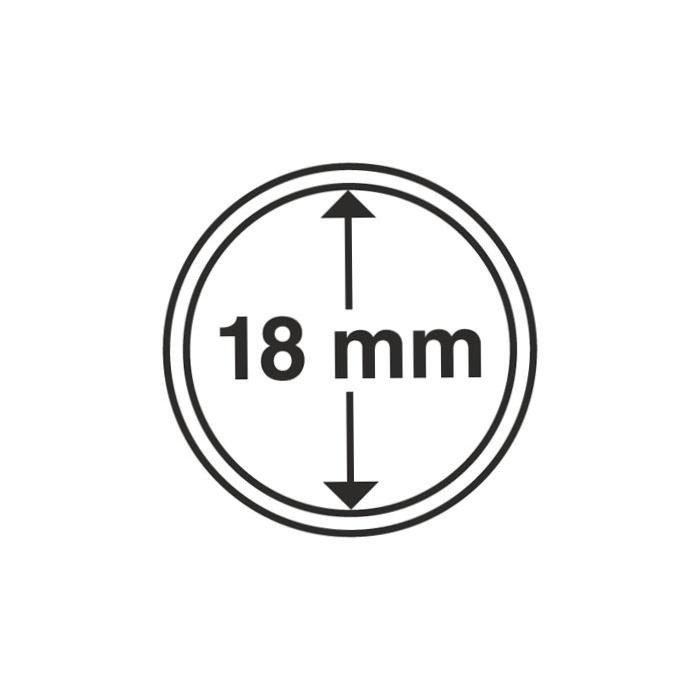 Капсулы для монет 18 мм, 10 шт. Производство "Leuchtturm".