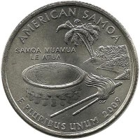 Американское Самоа (American Samoa). Монета 25 центов (квотер), 2009 г. P. CША. 