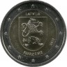 Курземе. Исторические области Латвии. Монета 2 евро. 2017 год, Латвия.UNC.