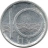 Монета 10 геллеров. 1995 год, Чехия. 