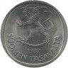 Монета 1 марка. 1987 год, Финляндия. Отметка монетного двора N - Tapio Nevalainen. (из ролла) UNC.